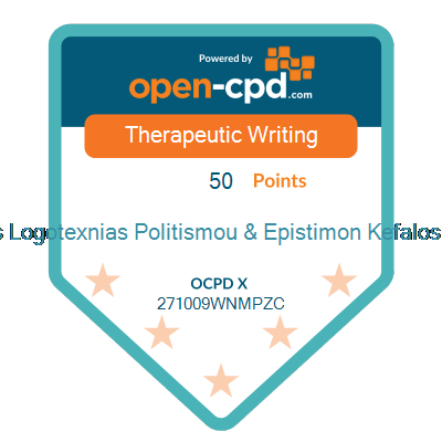 Therapeutic writing certification badge